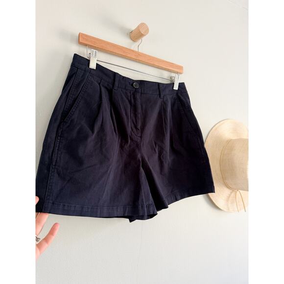 J.Crew | NWT 5" pleated heritage chino short in Navy | Sz 4 - Picture 3 of 11